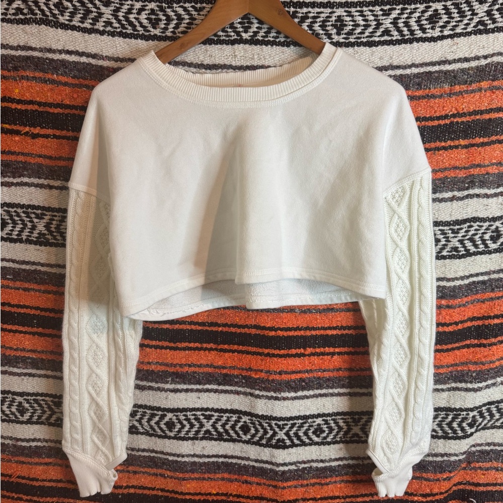 free people movement cropped crew sweater